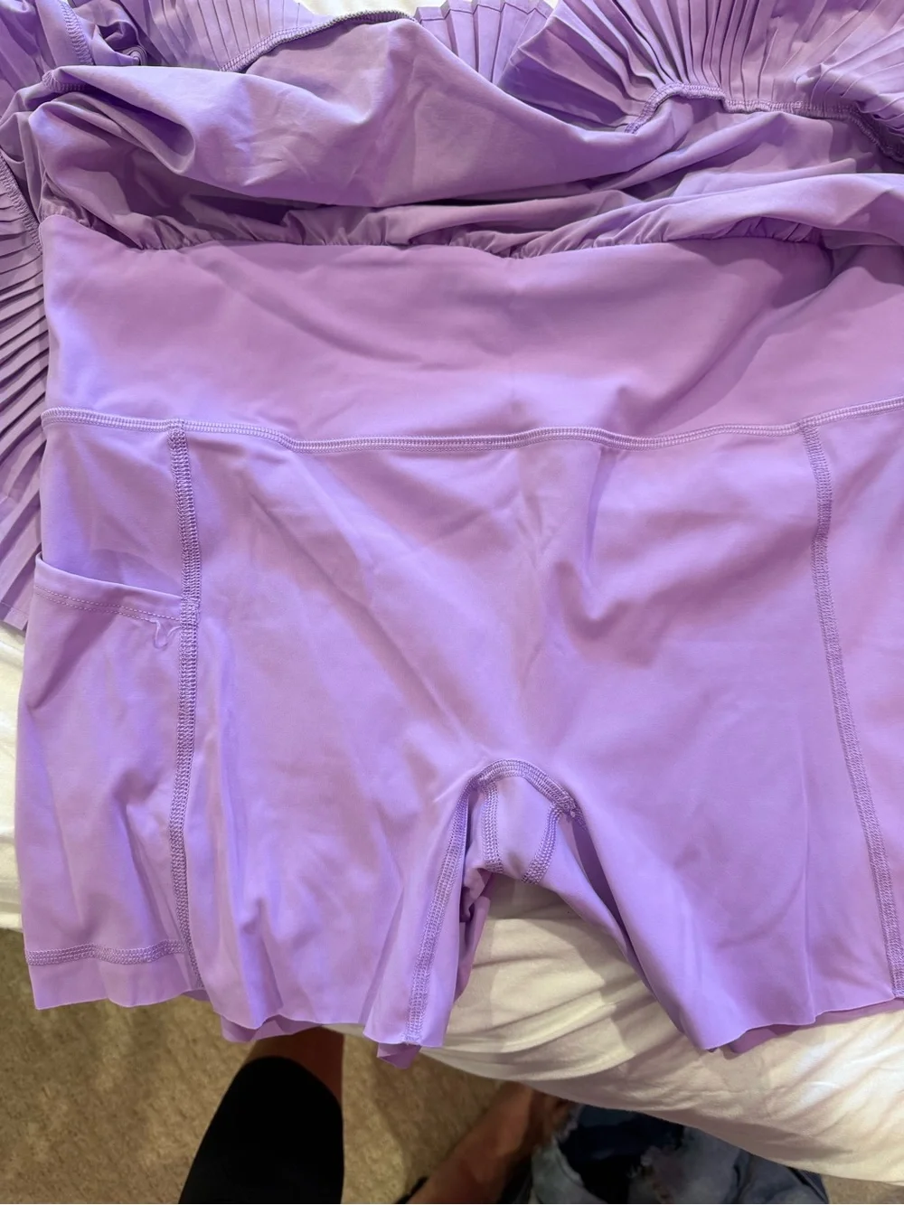 SPANX Lilac Layered Pleated Skort